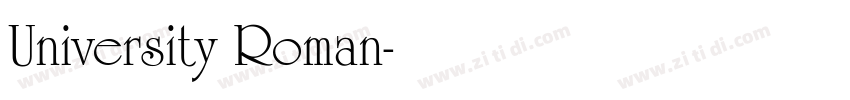 University Roman字体转换